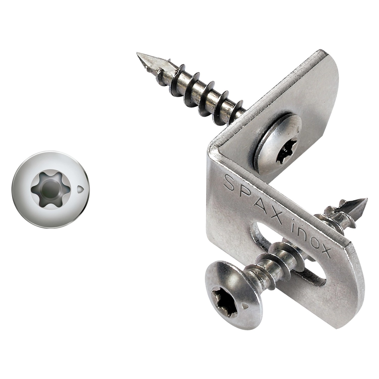 Spax Sada k upevnění dřev. plotových prvků a plotu, nerezová ocel A1, 36dílná