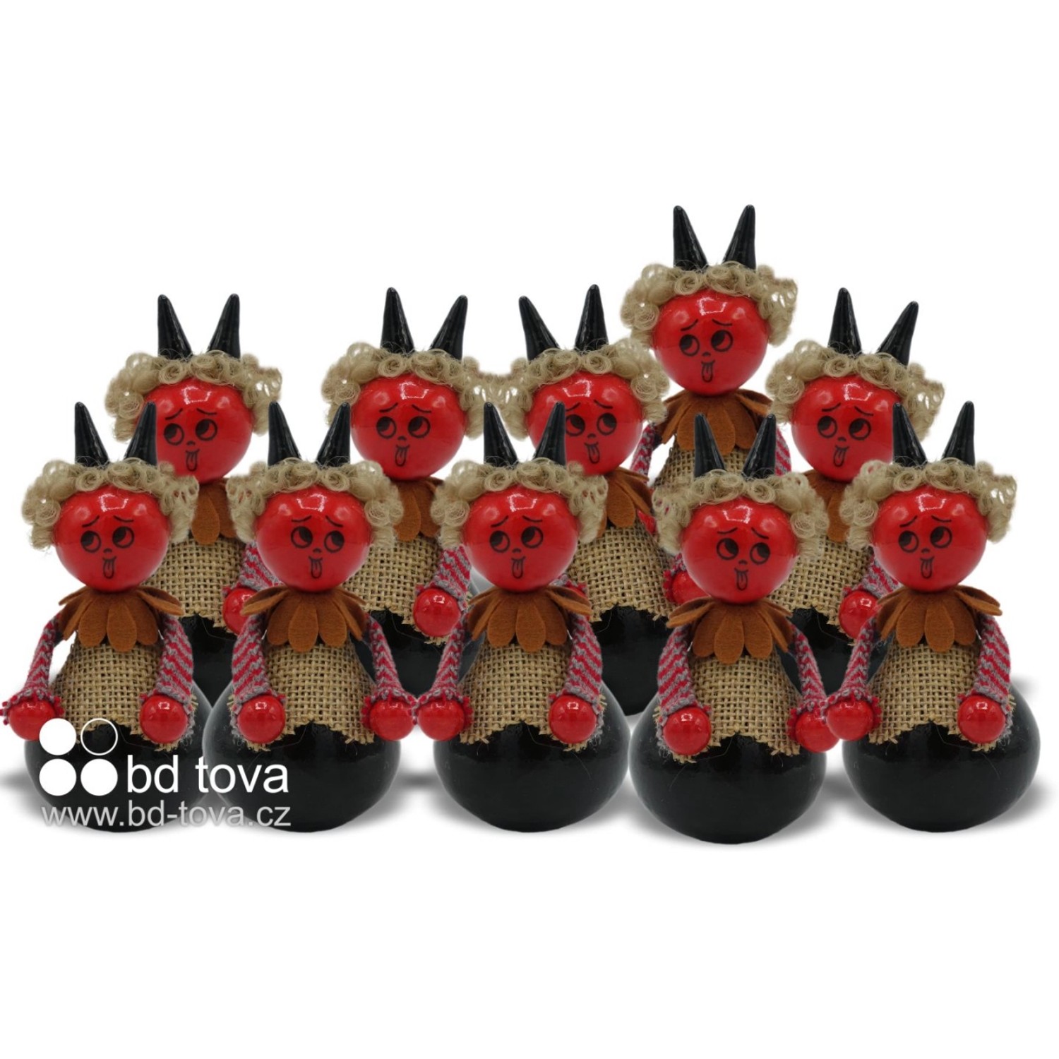 BD-Tova Dekorativní figurka čert různé barvy 24 cm, 1 ks