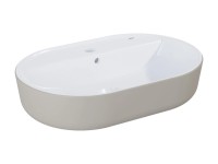 Roca Umyvadlo na desku Domus, kouřová šedá mat, 13 x 55 x 40 cm