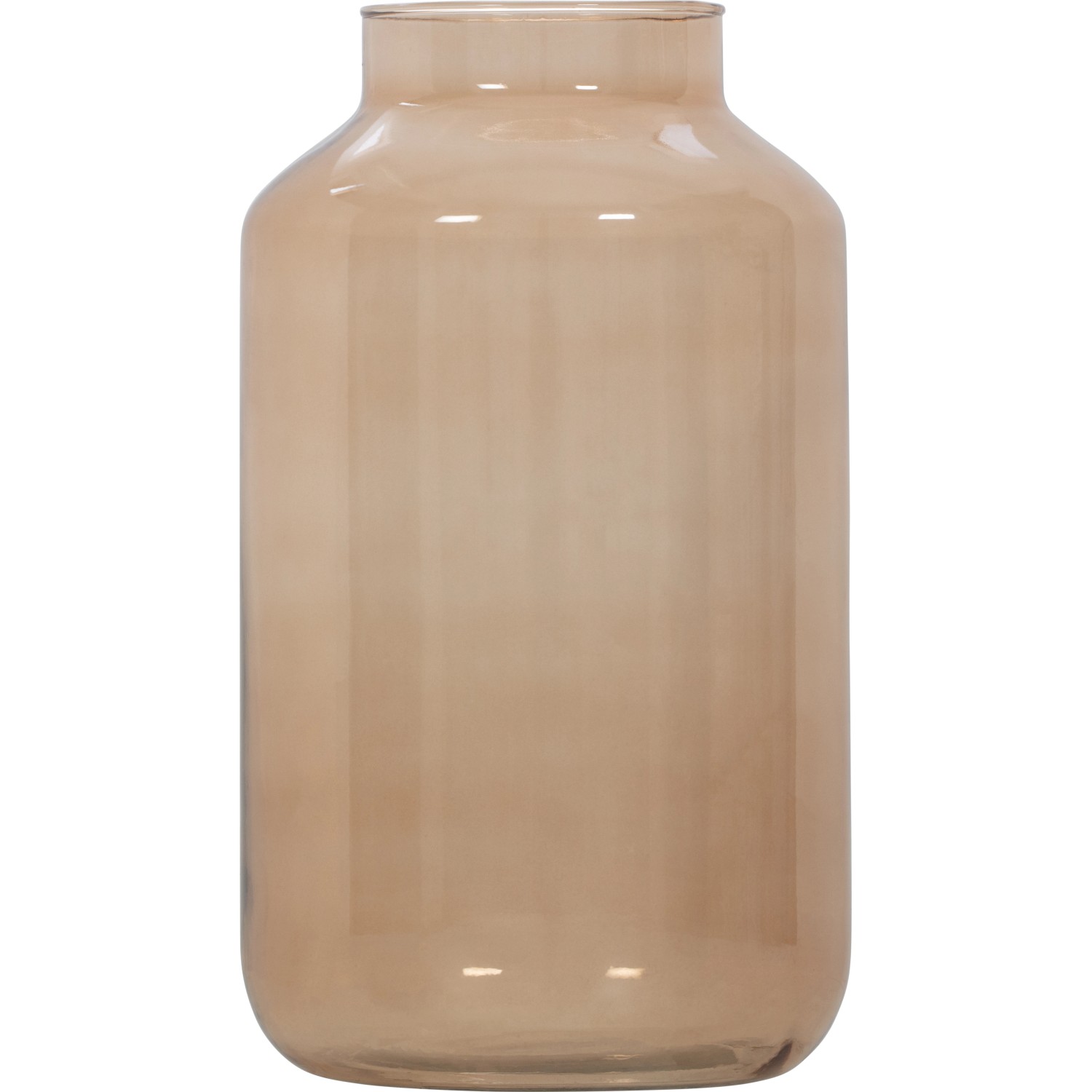 Skleněná váza hnědá 30,5 cm x průměr 16,5 cm