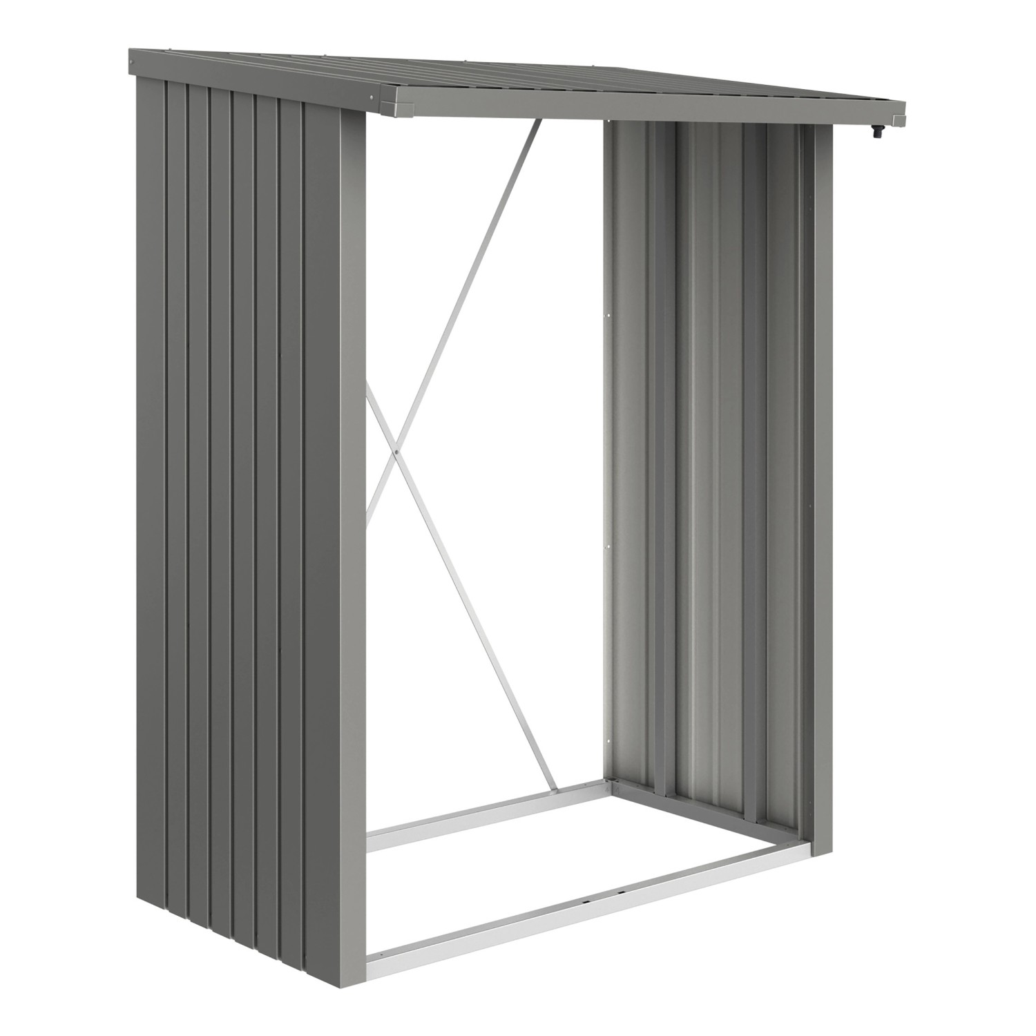 Biohort Stojan na dřevo WoodStock 150 křemenově šedý, 157 x 102 x 199 cm