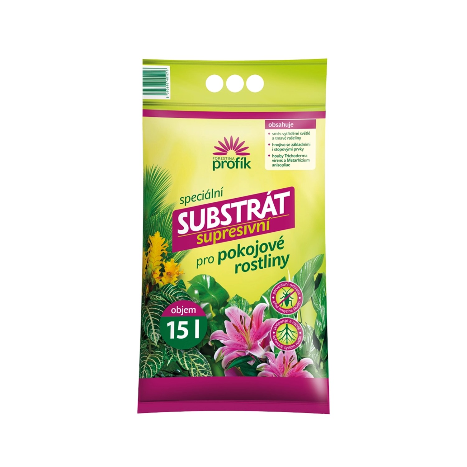 FORESTINA profík Supresivní Substrát pro pokojové rostliny 15 l