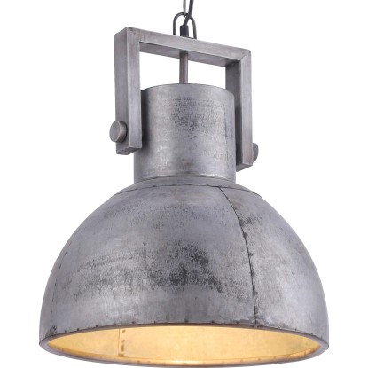 Just Light. Závěsné svítidlo Samia 1bodové, železo, šedá, pr. 40 x 120 cm