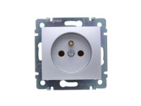 Legrand Zásuvka Valena, 2P + T, 16 A - 250 V, stříbrná metalíza Legrand Zásuvka Valena, 2P + T, 16 A - 250 V, stříbrná metalíza