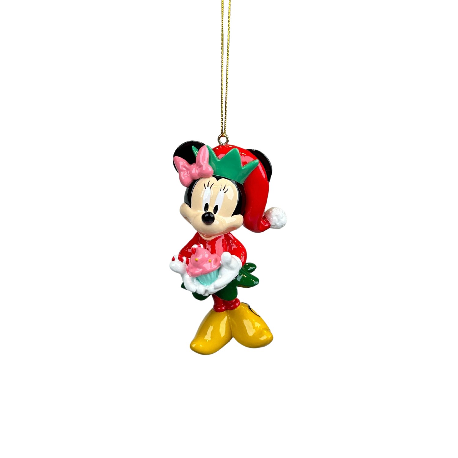 Disney Vánoční ozdoba Mickey&Friends Minnie s Cupcakem 9 cm