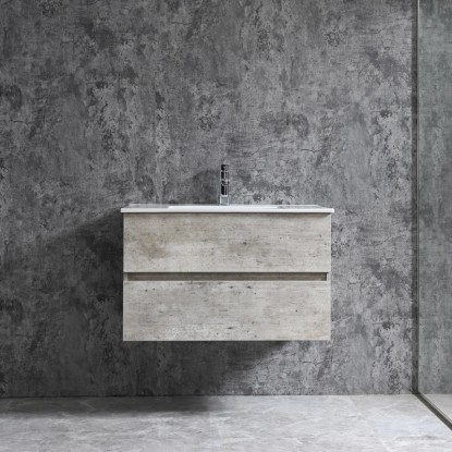 Sanotechnik Umyvadlová skříňka s umyvadlem Corbo, stříbrný dub, 80 cm