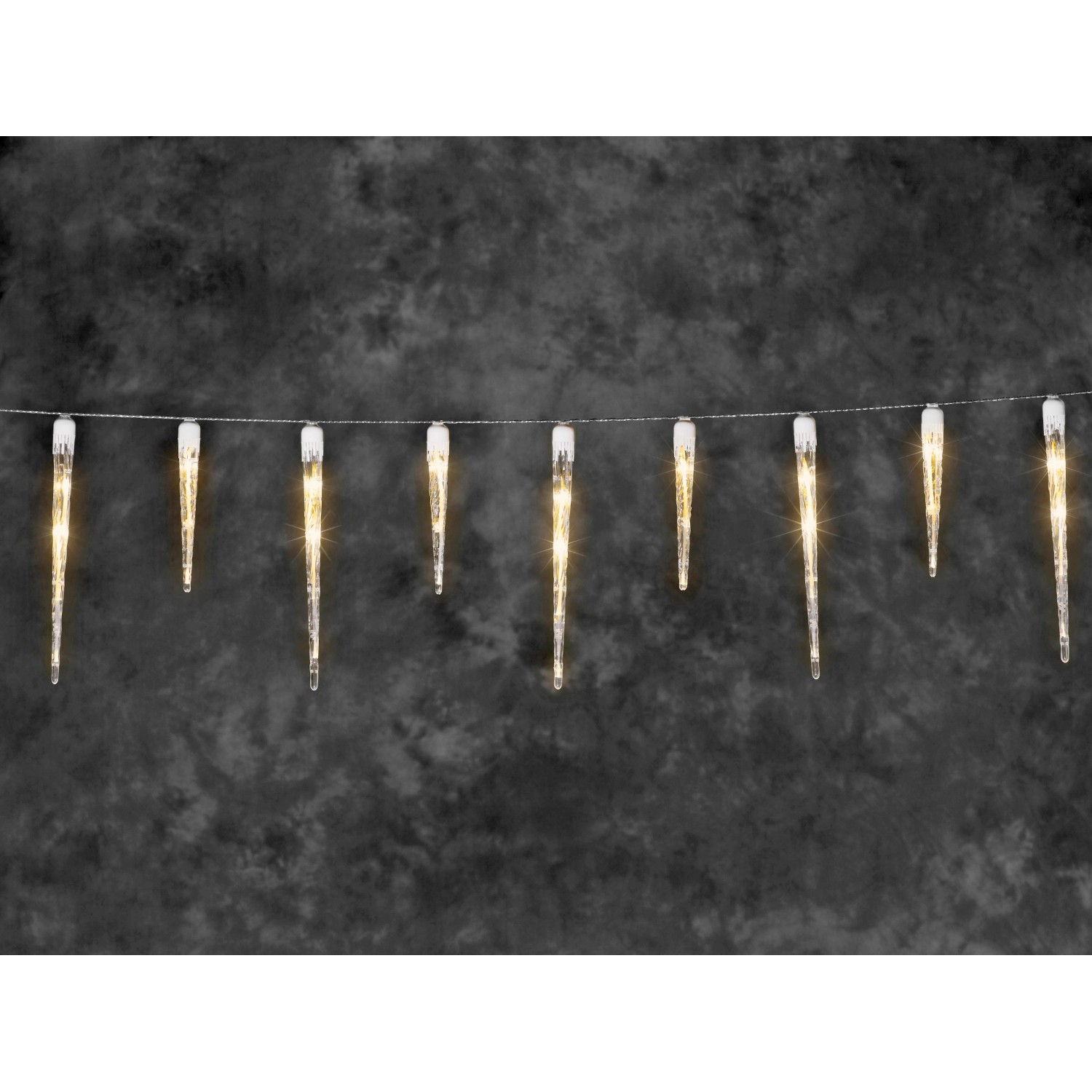 Konstsmide LED světelný závěs s efektem mrznoucího deště rampouchy 24 jantarovýc