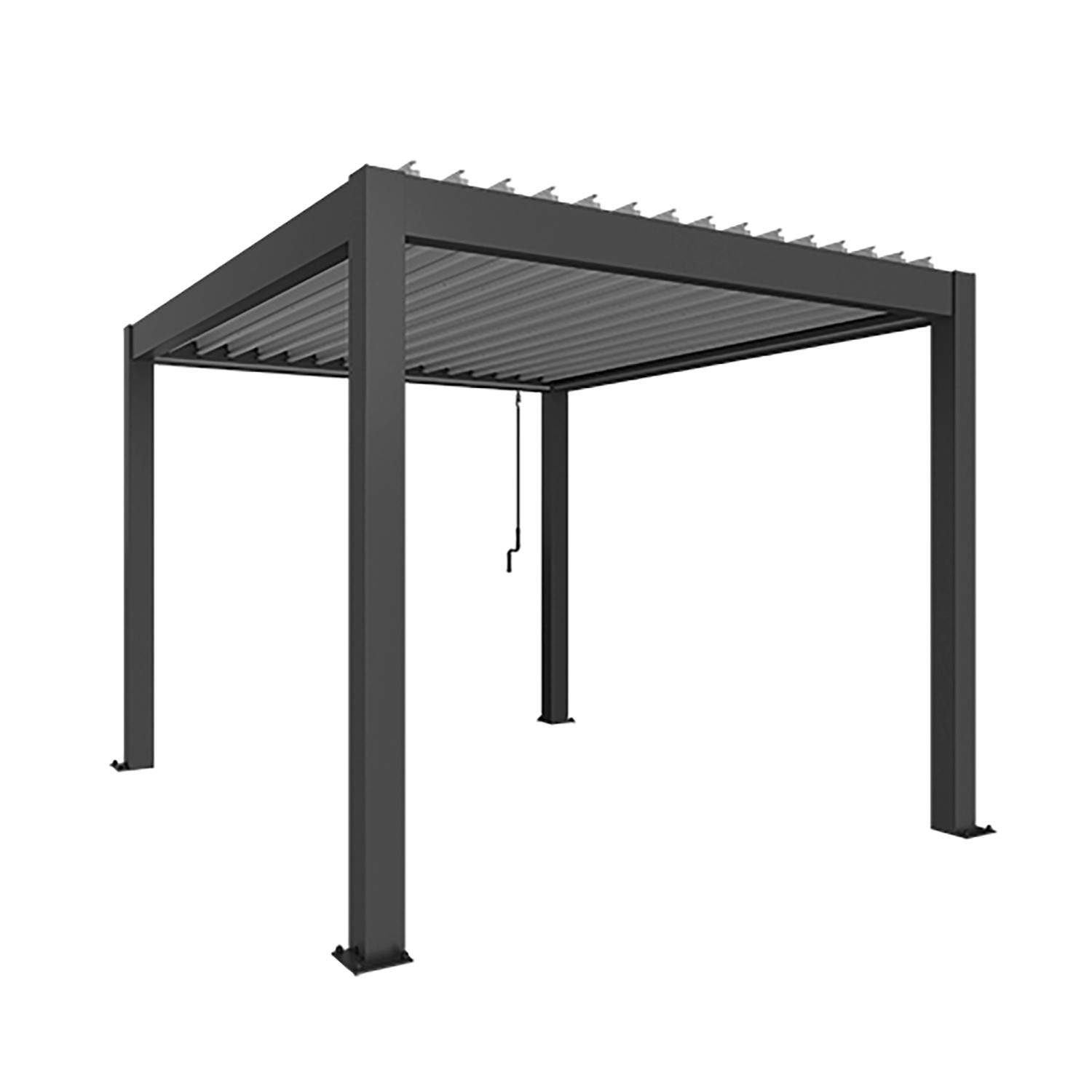 Biohort Pergola 3 x 3,5 tmavě šedá/stříbrná 312 x 367,5 cm