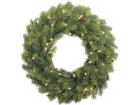 BWO LED vánoční umělý věnec jedlový 150xvětev, 49xLED teplá bílá, IP44, pr. 40cm BWO LED vánoční umělý věnec jedlový 150xvětev, 49xLED teplá bílá, IP44, pr. 40cm