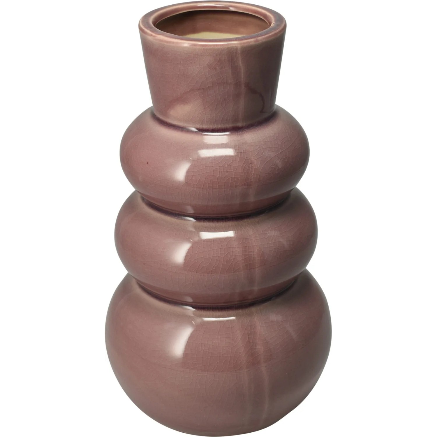 Koopman Váza z dolomitu růžová pr. 13 x 25 cm, 1 ks