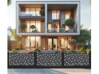 MEGACORP Designové plotové pole KORÁLKY pozinkovaná ocel 900 x 900 mm