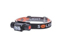 SOLIGHT LED čelová svítilna nabíjecí, 650 lm, černá