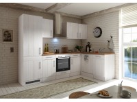 Respekta Kuchyně Anton L modřín/dub 280 cm-trouba+skl.d./digestoř/myčka/lednice