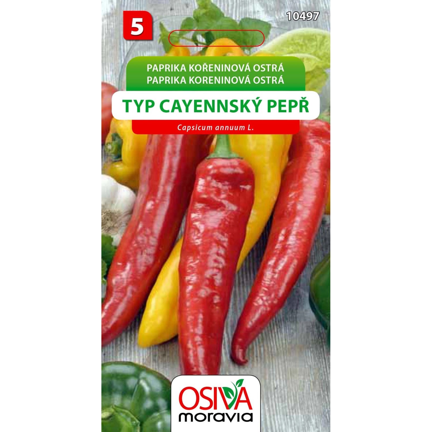 Semínka Paprika kořeninová ostrá Typ Cayennský pepř (Capsicum annuum L.)