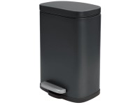 Spirella Nášlapný odpadkový koš Akira, černá matná, 5 l
