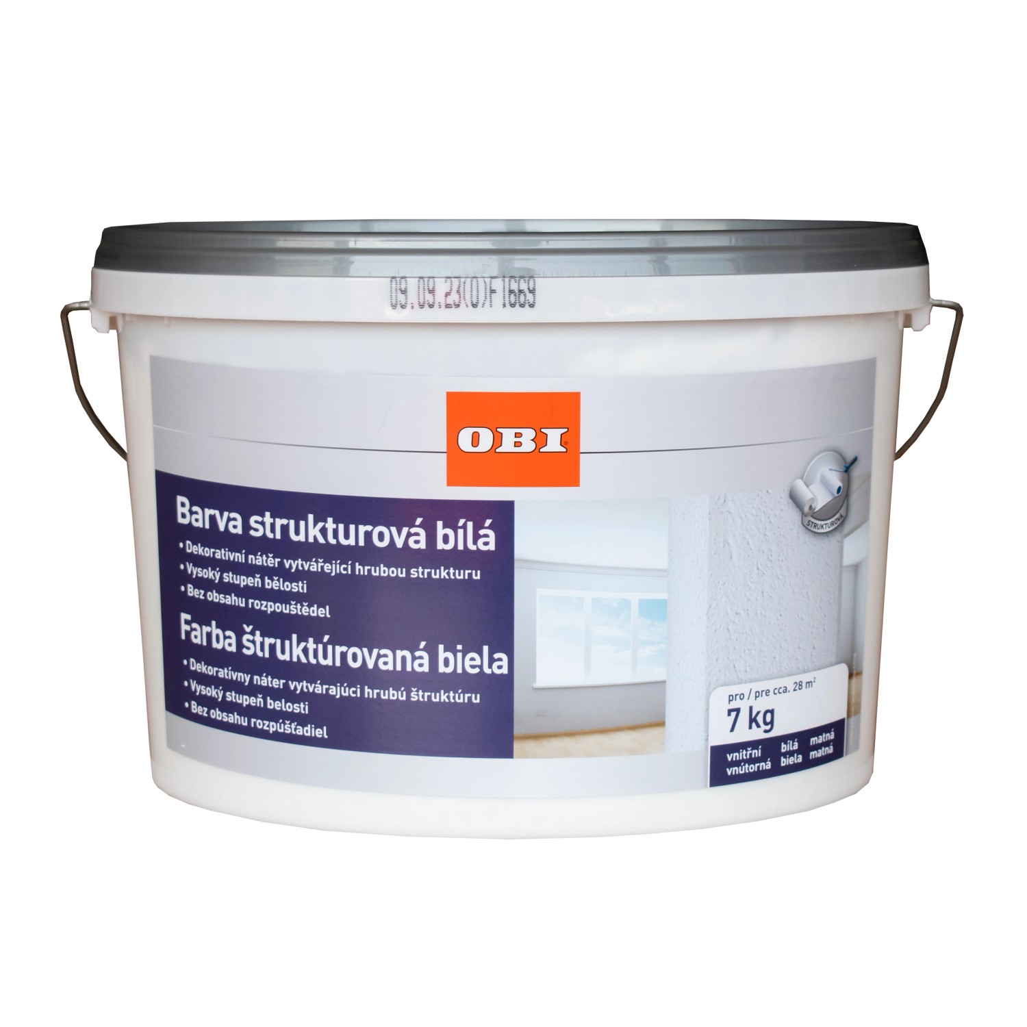 OBI Interiérová barva strukturovaná bílá matná 7 kg