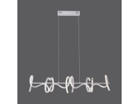 Just Light. Závěsné LED svítidlo Curls, 3000K, stříbrná, 99 x 21 x 135 cm Just Light. Závěsné LED svítidlo Curls, 3000K, stříbrná, 99 x 21 x 135 cm