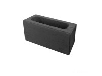 DITON Plotová tvárnice s fazetou H hladká černá 38,5 x 19 x 19 cm