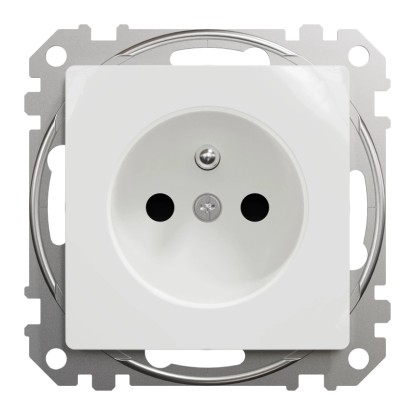Schneider Zásuvka 1-násobná Sedna Design bílá