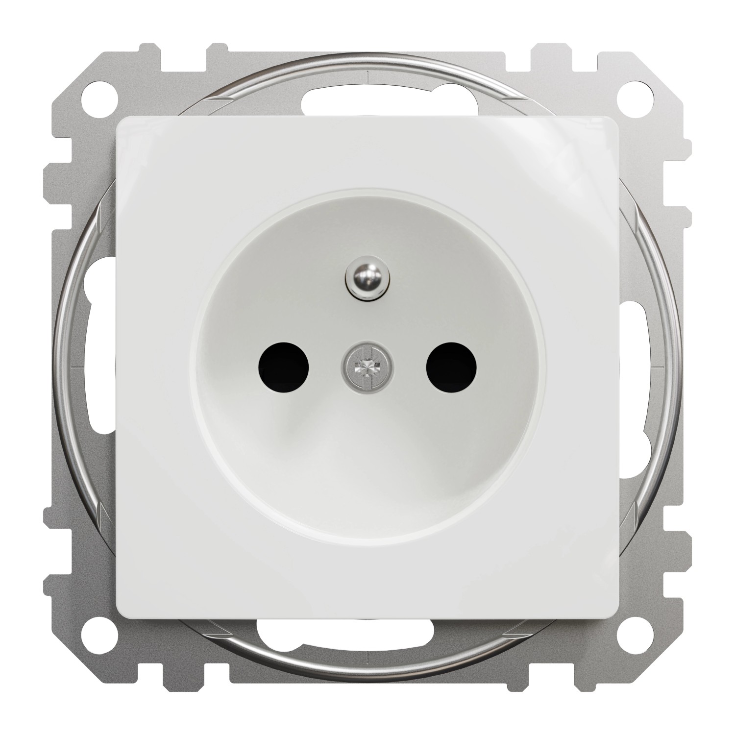 Schneider Zásuvka 1-násobná Sedna Design bílá