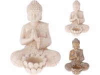 Koopman Stojací dekorace a svícen Buddha různé druhy 19 x 13 x 14 cm, 1 ks Koopman Stojací dekorace a svícen Buddha různé druhy 19 x 13 x 14 cm, 1 ks