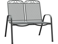 VLC Stohovatelná zahradní lavička Sacramento šedá 98 x 70 x 101 cm