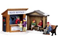 Lemax Vánoční dekorace půjčovna bruslí 3dílná