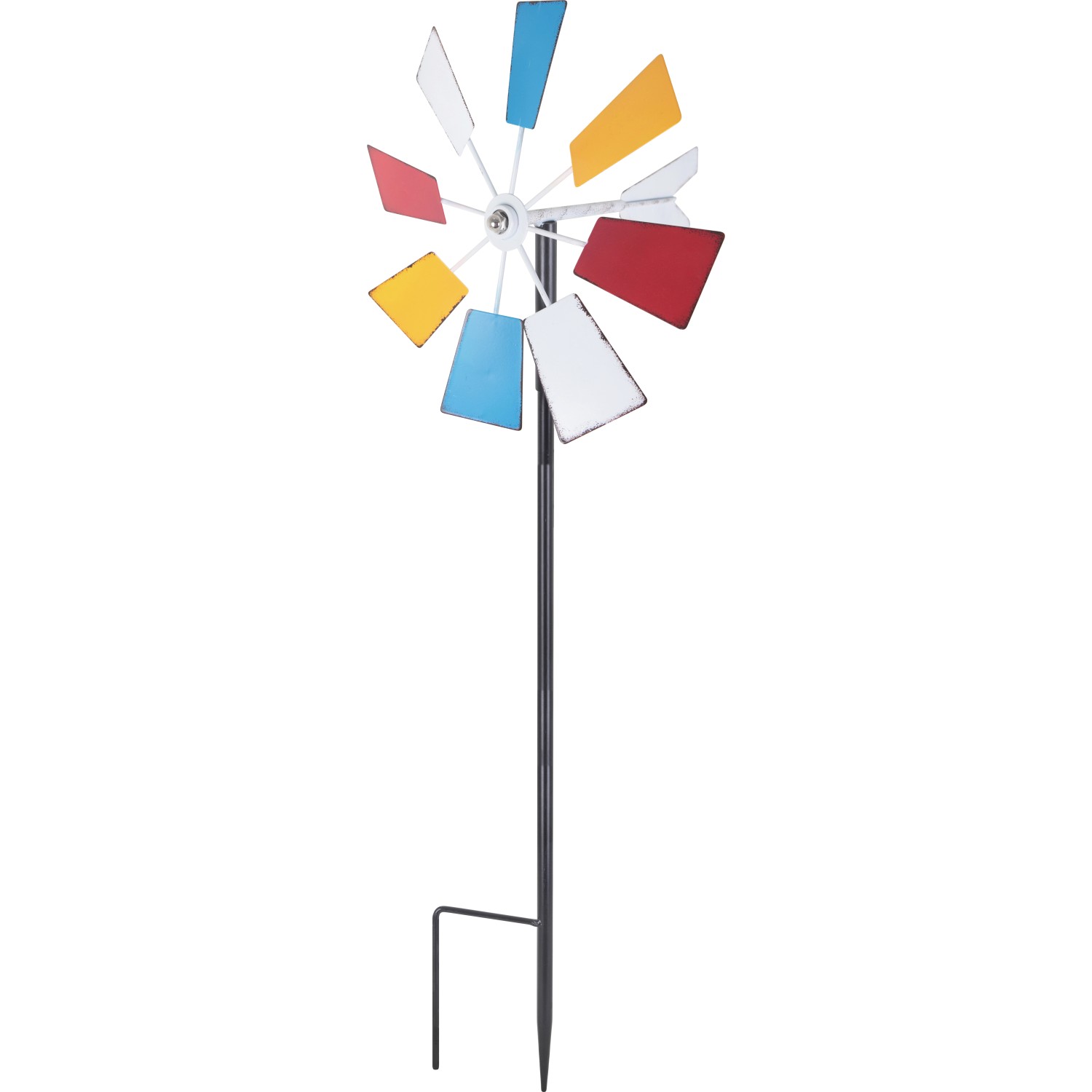 Dekorativní zahradní zápich větrník, vícebarevný, 95 cm