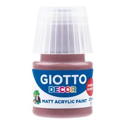 Giotto Decor Akrylová barva matná Umbra, 25 ml, matná akrylová barva pro hobby a dekorace.