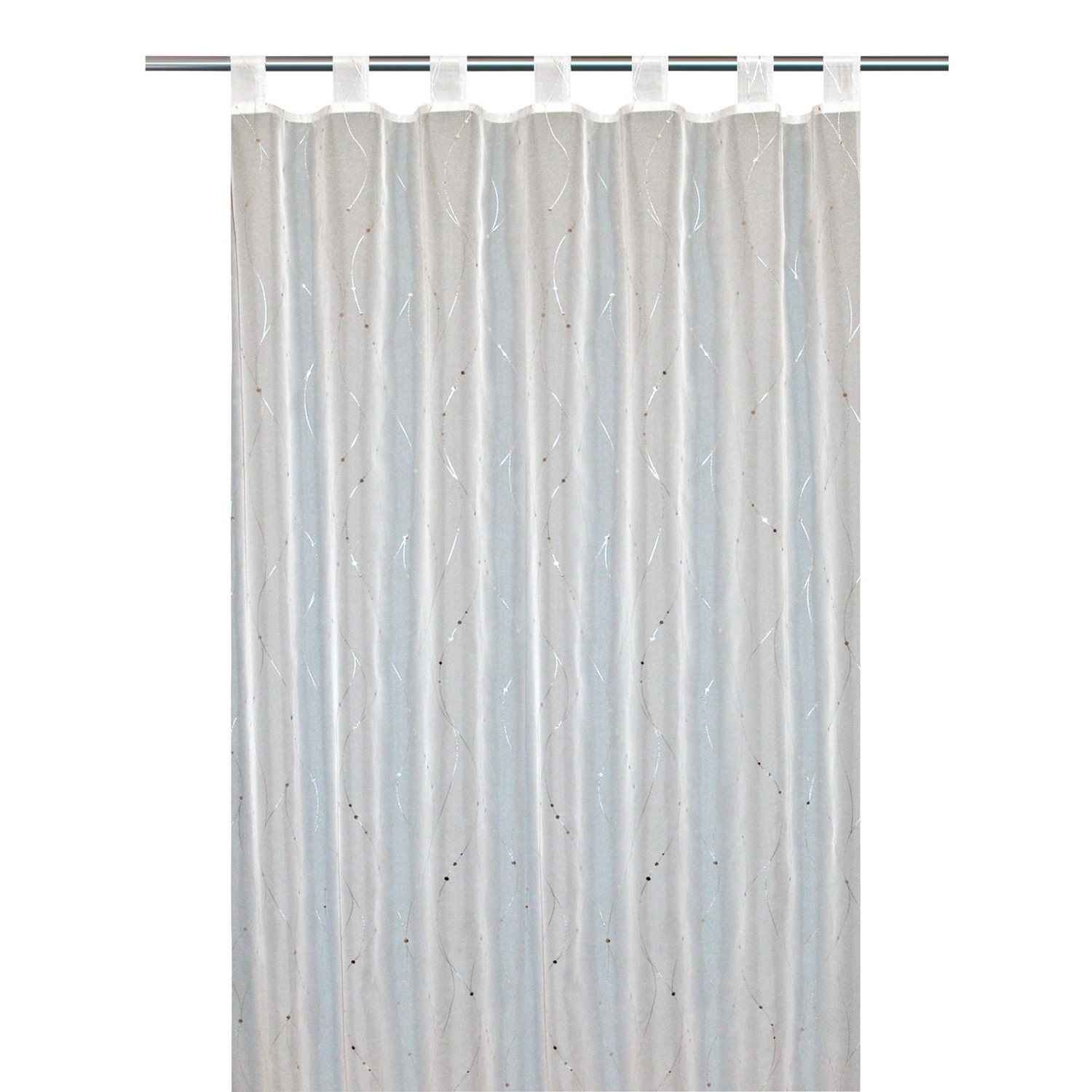 Bennetti Závěs s poutky, bílý 245 x 140 cm