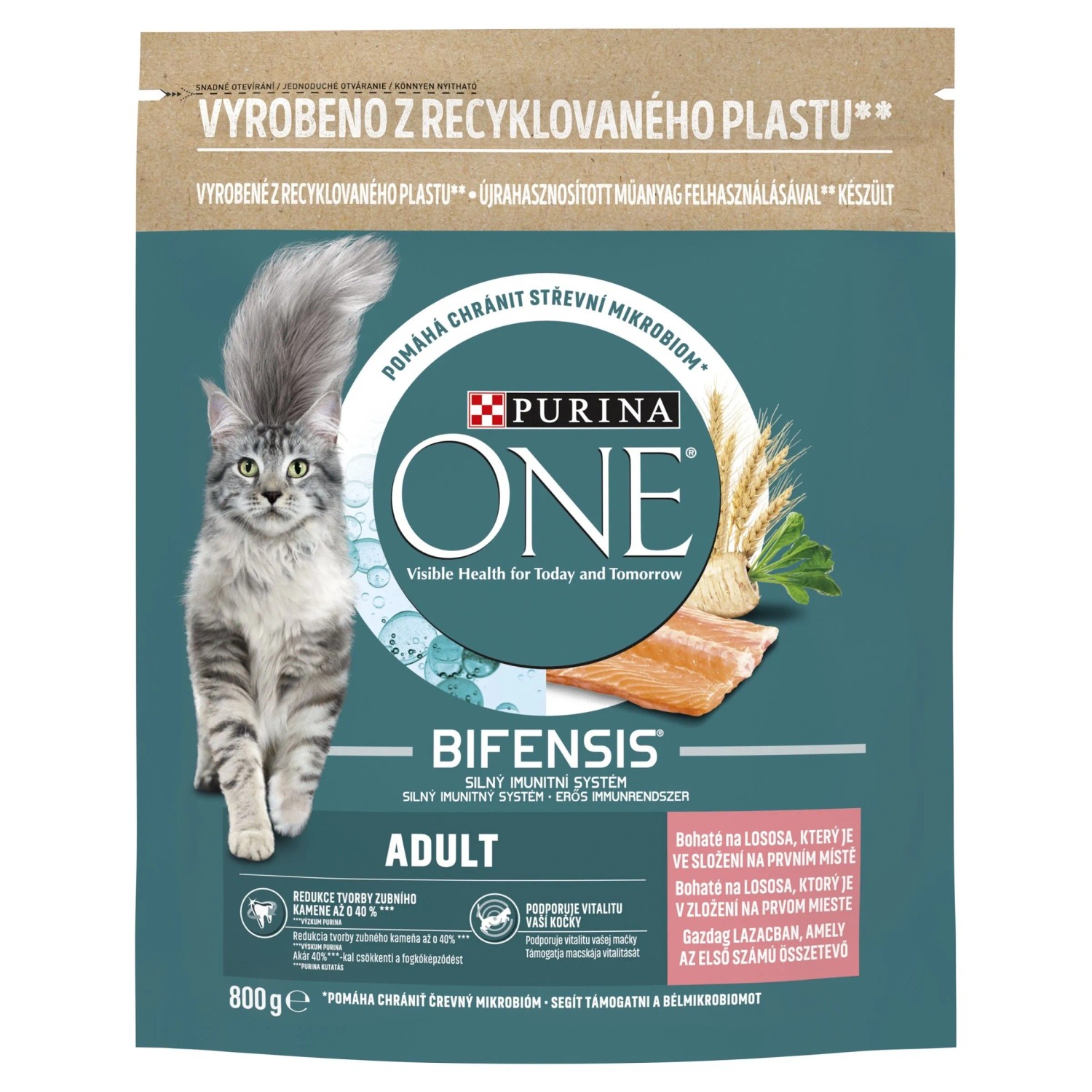 PURINA ONE Bifensis Adult Granule pro kočky losos 800 g