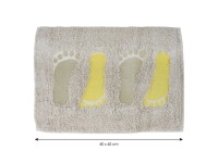 MSV Koupelnová předložka Pieds žlutá 40 x 60 cm