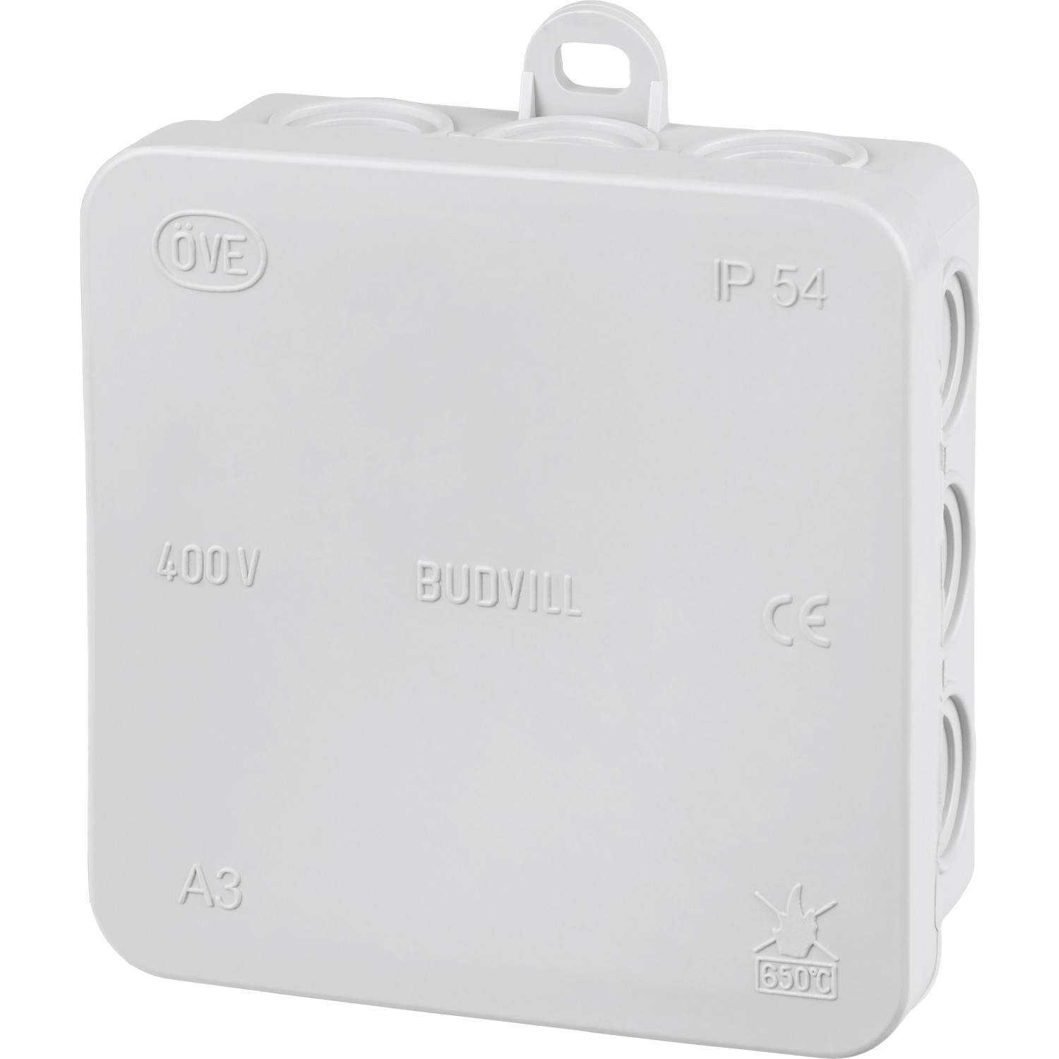 Rozbočovací krabice na omítku 85 mm x 85 mm, šedá, IP54