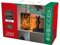 Konstsmide Vnitřní LED světelný řetěz Cluster 600 LED jantarová, černý, 1618 cm