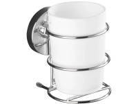 Wenko Vacuum-Loc Kelímek na zubní kartáčky Milazzo chrom / bílá