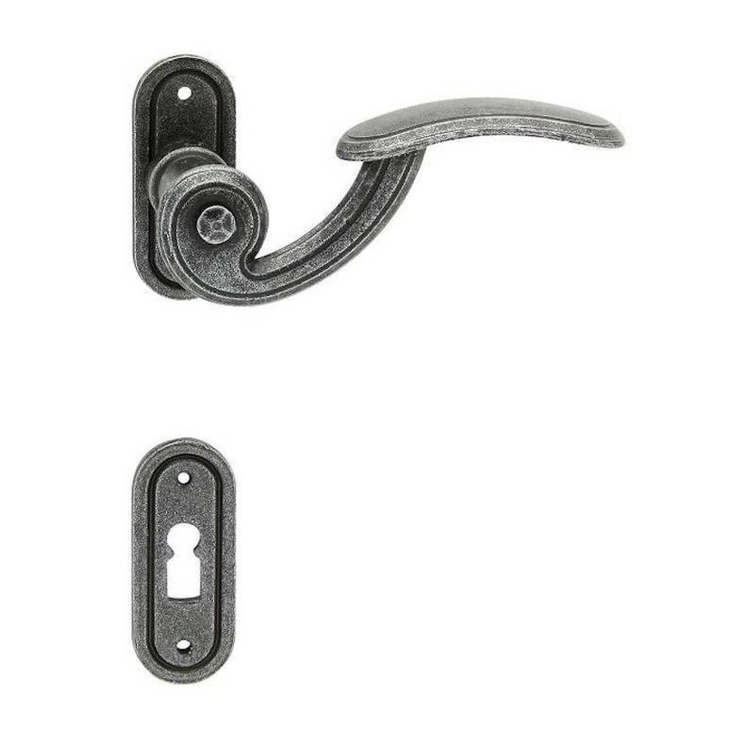 Cobra Rozetové dveřní kování IMST-R BB, kované černé