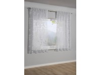 Sehlbach Záclona se skrytými poutky květinový, voálový efekt, bílý, 135 x 175 cm Sehlbach Záclona se skrytými poutky květinový, voálový efekt, bílý, 135 x 175 cm