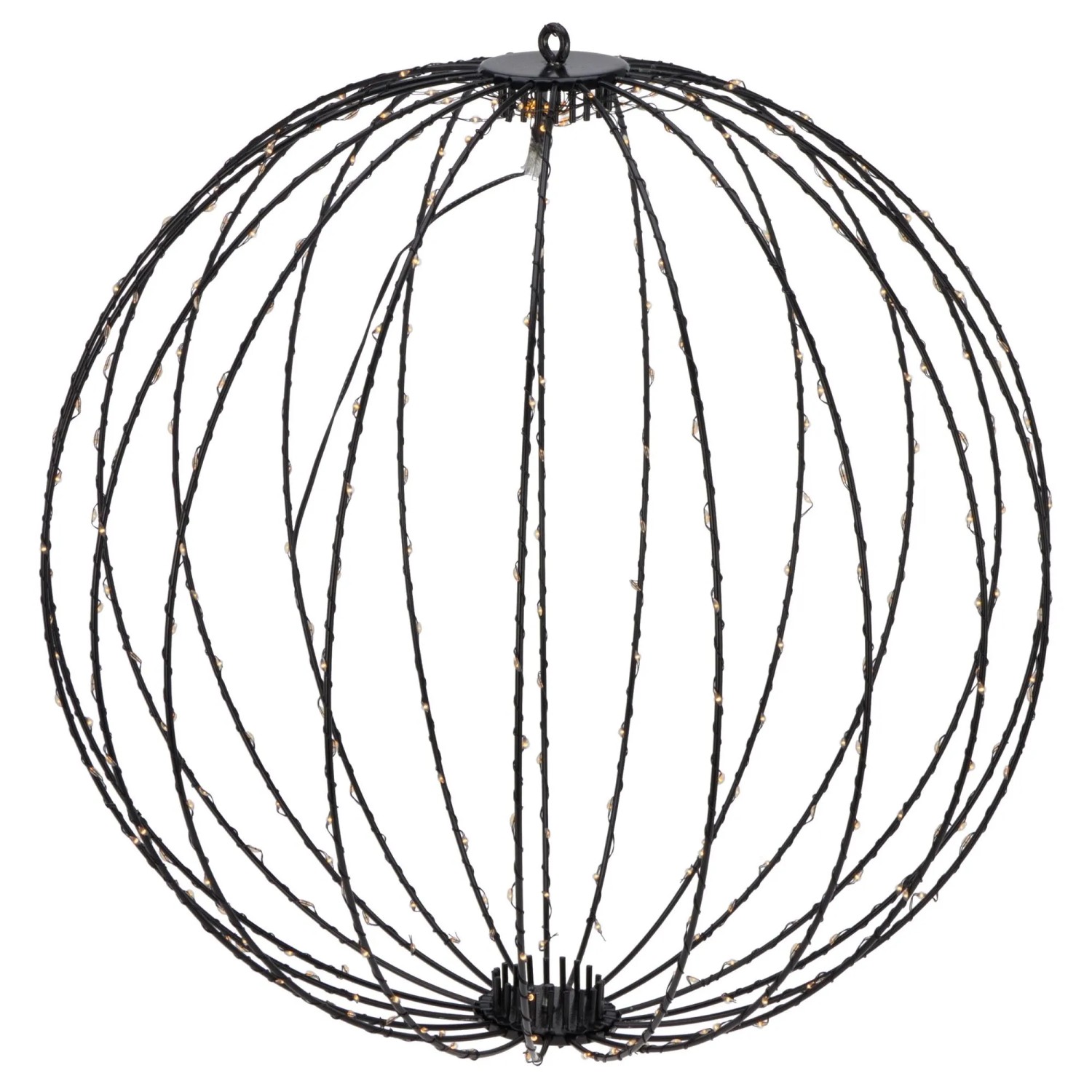 Kovová LED koule skládací, černá, pr. 40 cm
