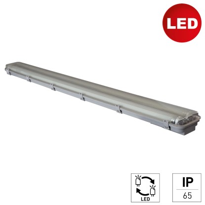 E2 LED Světlo do vlhka Classic M, IP65, 2 x 18 W, 3600 lm, 127,5 x 11 x 6,1 cm