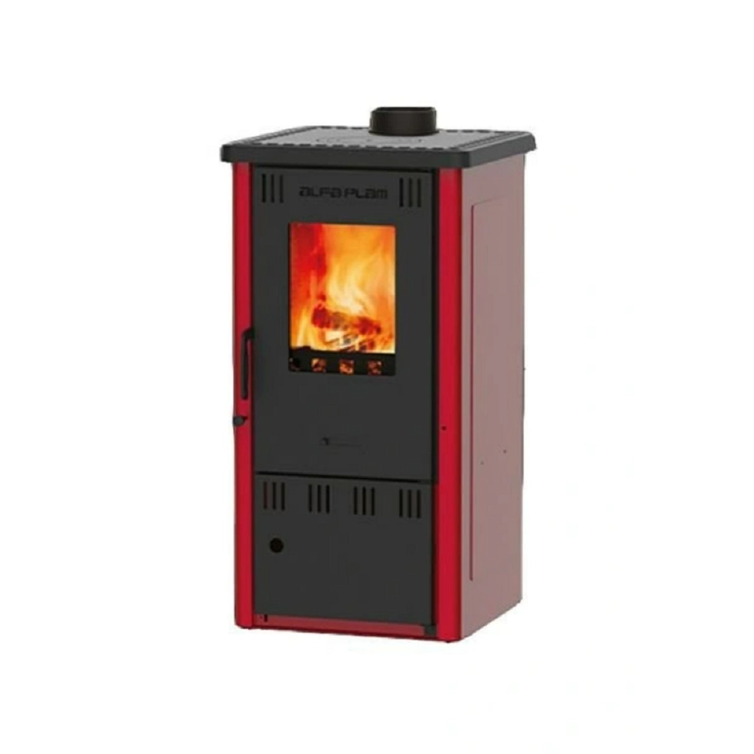 Alfa Plam Krbová kamna Elita II Eco, 6,5 kW, červená, 87 x 44 x 46 cm