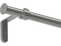 Sada záclonové tyče kovová nerezový vzhled, pr. 19 mm, 160 cm