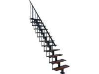 Minka STAIRS modulové schodiště Comfort Top ořech/černá, 312 cm