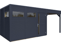 Bertilo Dřevěný domek na nářadí Cubus 3 Lounge, antracitová, 559 x 234 cm Bertilo Dřevěný domek na nářadí Cubus 3 Lounge, antracitová, 559 x 234 cm
