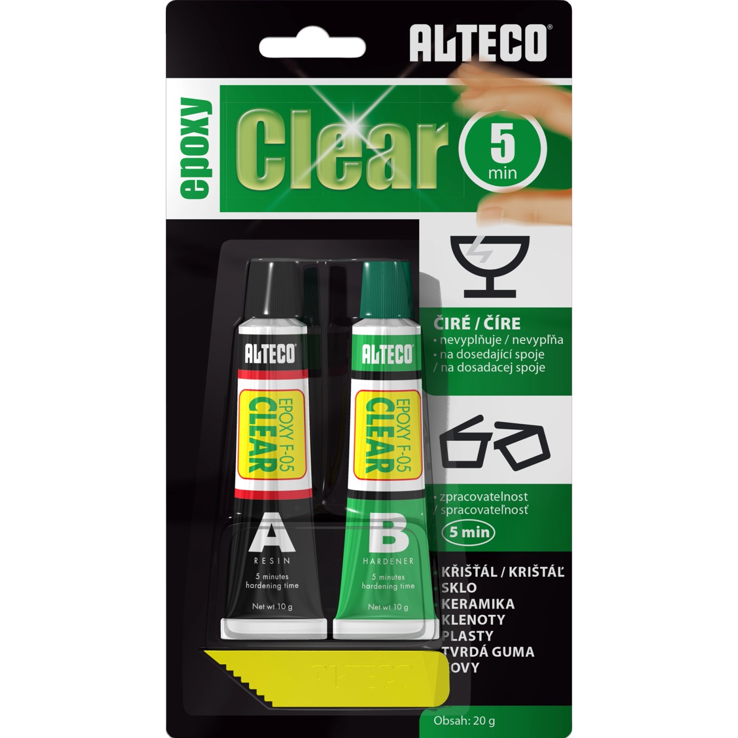 ALTECO Epoxidové lepidlo Epoxy Clear 5 min, 20 g