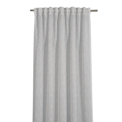 Sehlbach Závěs se skrytými poutky, ornamenty, bílý, 245 x 135 cm