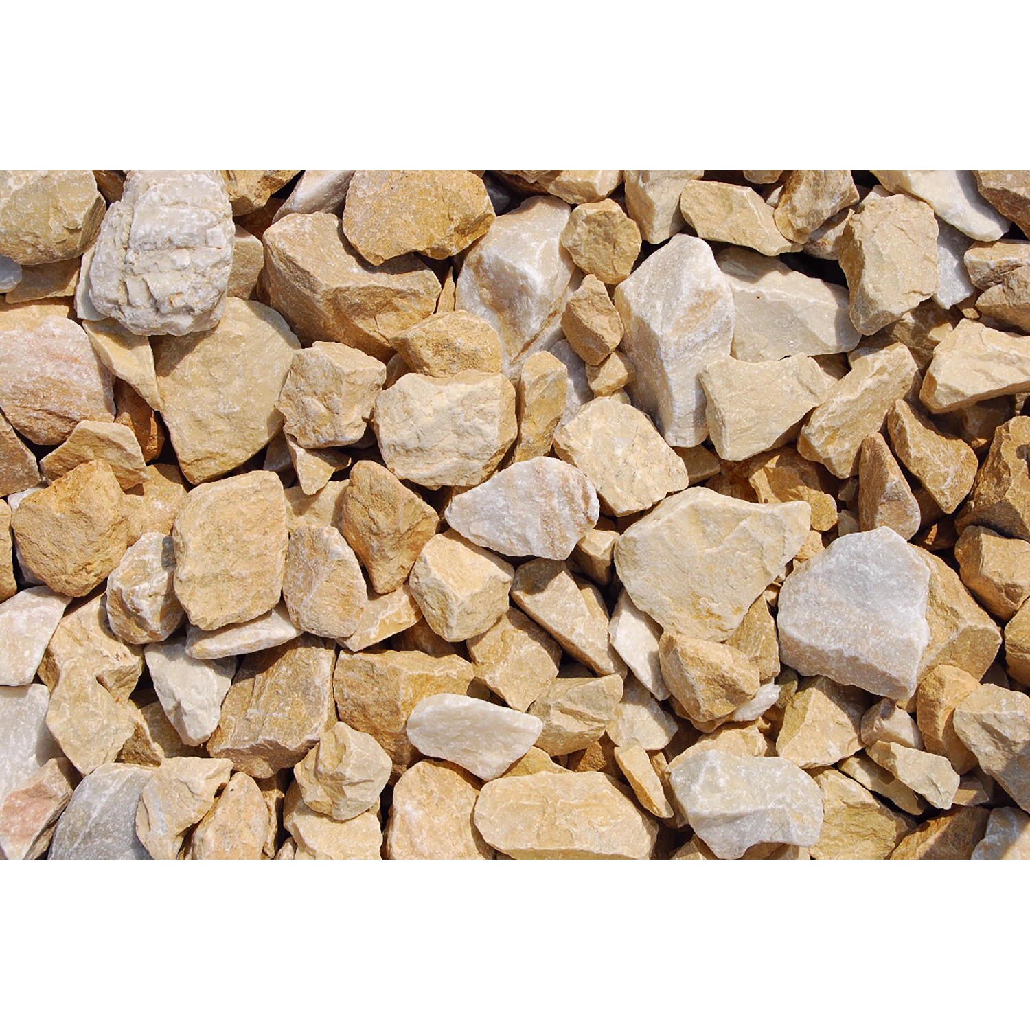 Mramorové kamenivo zlatá okrová 25-50 mm 25 kg PE pytel