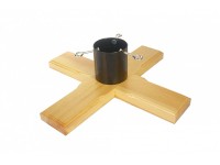 INKA Dřevěný stojan na vánoční stromeček ve tvaru kříže 55 x 55 x 17 cm