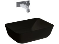 Elita Keramické umyvadlo na desku Reni, černá, 45,5 x 13,5 x 32,5 cm
