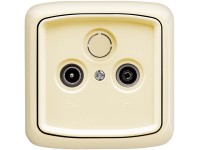 ABB Zásuvka TANGO 5011A-W0303 C - Radio/TV krémová bílá 38 x 150 x 110 mm