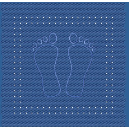 Kleine Wolke Protiskluzová podložka do vany Foot modrá 36 x 72 cm